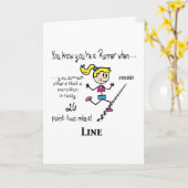 Karte für den Marathon-Runner (Gelbe Blume)