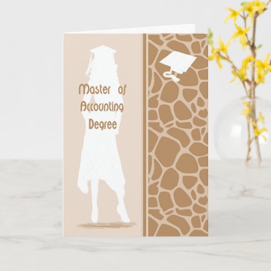 Karte für den Master of Accounting Degree (Gelbe Blume)