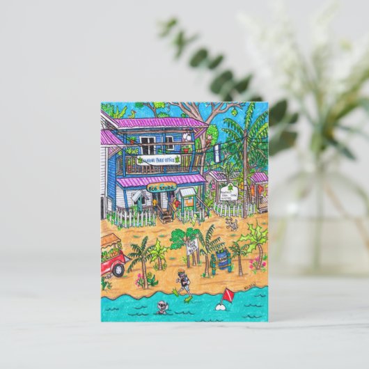 Karte für den Meerespark (Stehend Vorderseite)