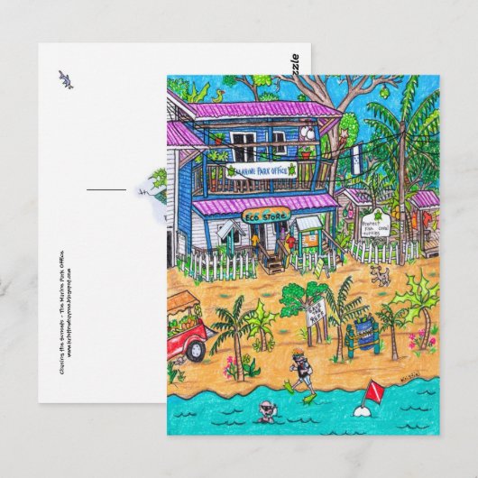 Karte für den Meerespark (Vorne/Hinten)