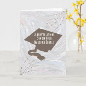 Karte für den Sohn, der Hauptgrad empfängt (Gelbe Blume)