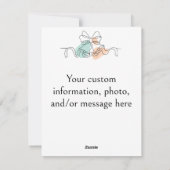 Karte für den Urlaub im Flachbaum des Mid Century (Rückseite)