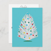 Karte für den Urlaub im Flachbaum des Mid Century (Vorne/Hinten)