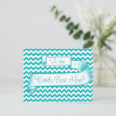 Karte für den Weltmüttertag der besten Mama (Stehend Vorderseite)