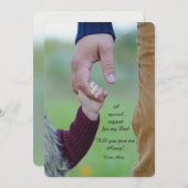 Karte für die Anfrage des Nachwuchses (Vorne/Hinten)