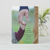 Karte für die Anfrage des Nachwuchses (Stehend Vorderseite)