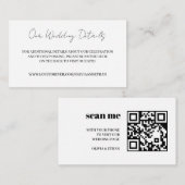 Karte für die Antwort auf einer Hochzeitswebsite (Vorne/Hinten)