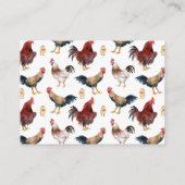 Karte für die Buchung eines Rooster Farm (Rückseite)