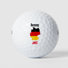 Karte für die deutsche Flagge Golfball
