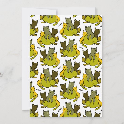 Karte für die flache AnkündigungOlivenkitten (Vorderseite)