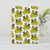 Karte für die flache AnkündigungOlivenkitten (Stehend Vorderseite)