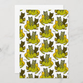 Karte für die flache AnkündigungOlivenkitten (Vorne/Hinten)