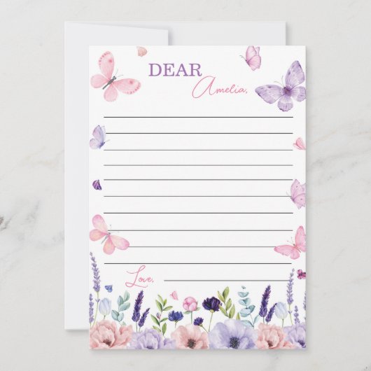 Karte für die Meldung "Flora-Time" im Schmetterlin (Vorderseite)