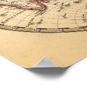 Karte für die östliche Hemisphäre Poster (Ecke)