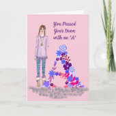 Karte für die Prüfung mit einem "A" (Vorderseite)