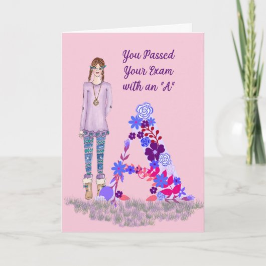 Karte für die Prüfung mit einem "A" (Vorderseite)