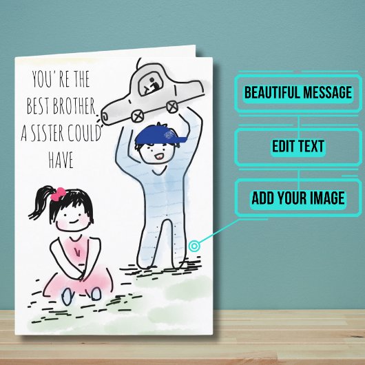Karte für einen Bruder aus einer Schwester
