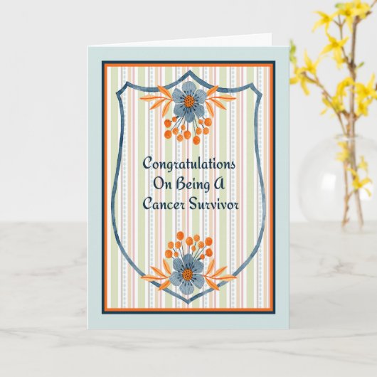 Karte für einen Krebsüberleber (Gelbe Blume)