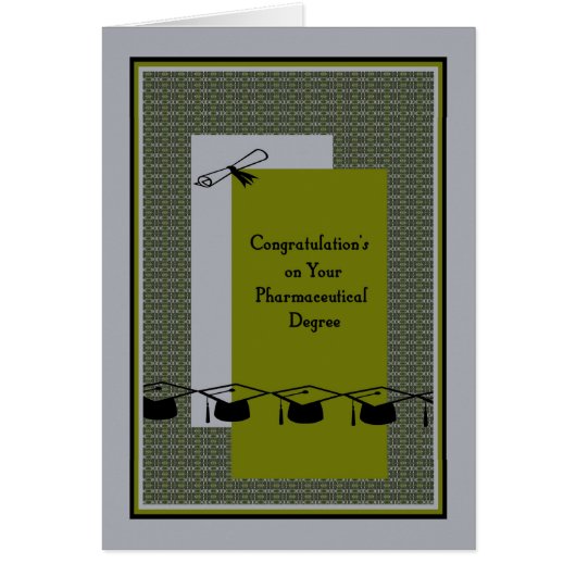 Karte für einen pharmazeutischen Grad (Vorne)