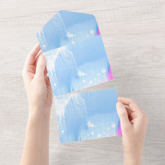 Karte für Einladungen in fester Farbe (Abreißen)