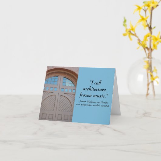 Karte für Geothe Quote Architecture Grad (Gelbe Blume)