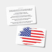 Karte für gesetzliche Rechte und Privilegien Ausweis (Vorder- & Rückseite)