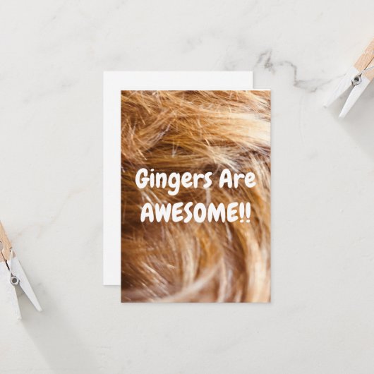 Karte für Gingers (Vorderseite/Rückseite Beispiel)