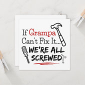 Karte für Grampa, Karte für Großvater (Vorderseite/Rückseite Beispiel)