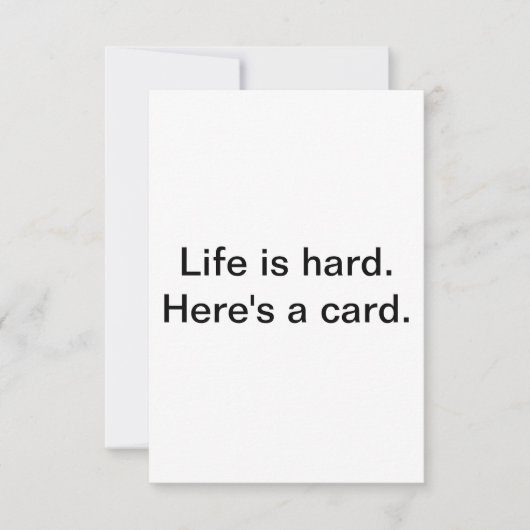 Karte für harte Zeiten. (Vorderseite)