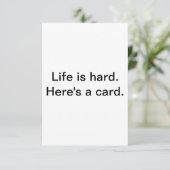 Karte für harte Zeiten. (Stehend Vorderseite)