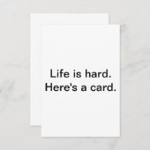 Karte für harte Zeiten. (Vorne/Hinten)