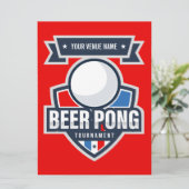 Karte für individuelle Bierpong-Turnierregeln (Stehend Vorderseite)