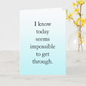 Karte für jemanden, der Schwierigkeiten hat (Gelbe Blume)