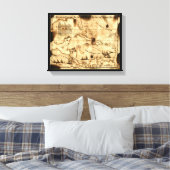 Karte für karibische Kulturgüter Leinwanddruck (Insitu (Schlafzimmer))