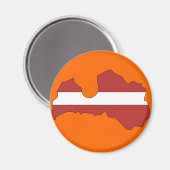 Karte für Lettland Magnet (Vorderseite/Rückseite)