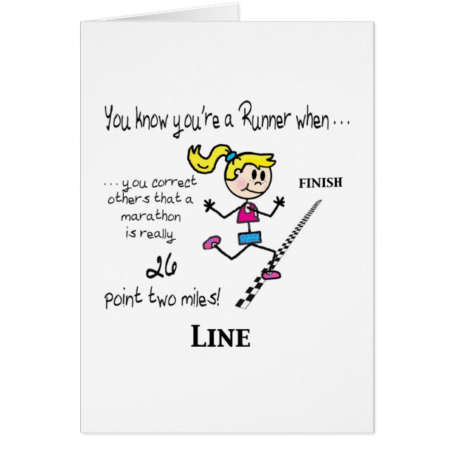 Karte für Marathon-Läufer (Vorne)