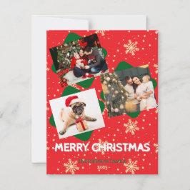 KARTE FÜR MERRY CHRISTMAS GREETING MIT 3 FOTOS