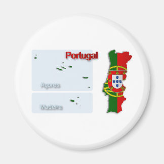 Karte für Portugal_2 Magnet