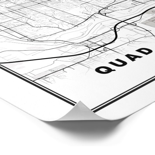 Karte für Quad Cities Poster (Ecke)