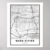 Karte für Quad Cities Poster (Vorne)