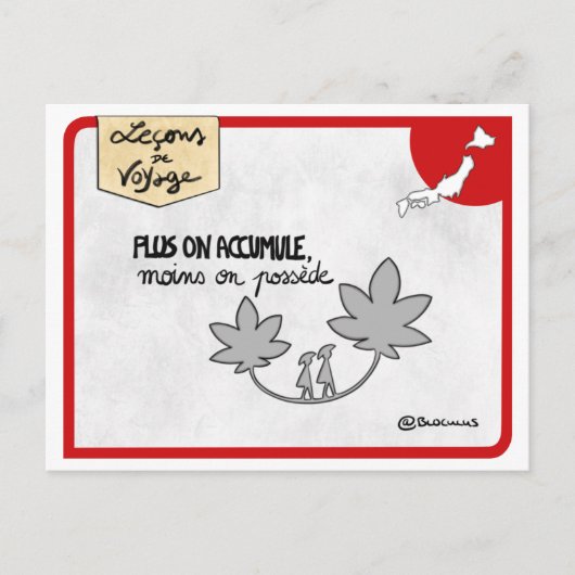 Karte für Reiseunterricht: Japanischer Minimalismu (Vorderseite)