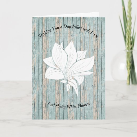 Karte für Senior in Nursing Zuhause Beach Wood (Vorderseite)