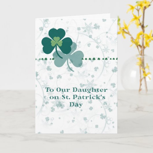 Karte für Tochter am St. Patrick's Day (Gelbe Blume)