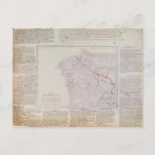 Karte Galiciens mit der Route der französischen Ar (Vorderseite)