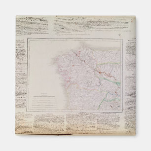 Karte Galiciens mit der Route der französischen Ar Magnet