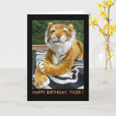 KARTE, GEBURTSTAG<TIGER KARTE (Gelbe Blume)