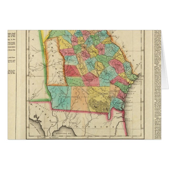 Karte Georgiens (Vorderseite (Horizontal))