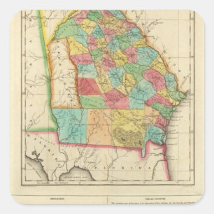 Karte Georgiens Quadratischer Aufkleber