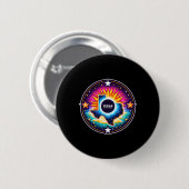 Karte Gesamtes Solar-Klipse 8. April 2024 Button (Vorne & Hinten)