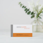 Karte Geschäft Orange Gray (Stehend Vorderseite)